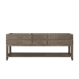 Norwalk 84 in W x 22 in D Grey Oak Double Bath Vanity