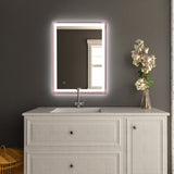 Frontlit/Backlit LED Lighted Bathroom Vanity Mirror with Frame, Anti-Fog, Touch Button, CRI 90+, Adjustable CCT & Memory, Magnum Style