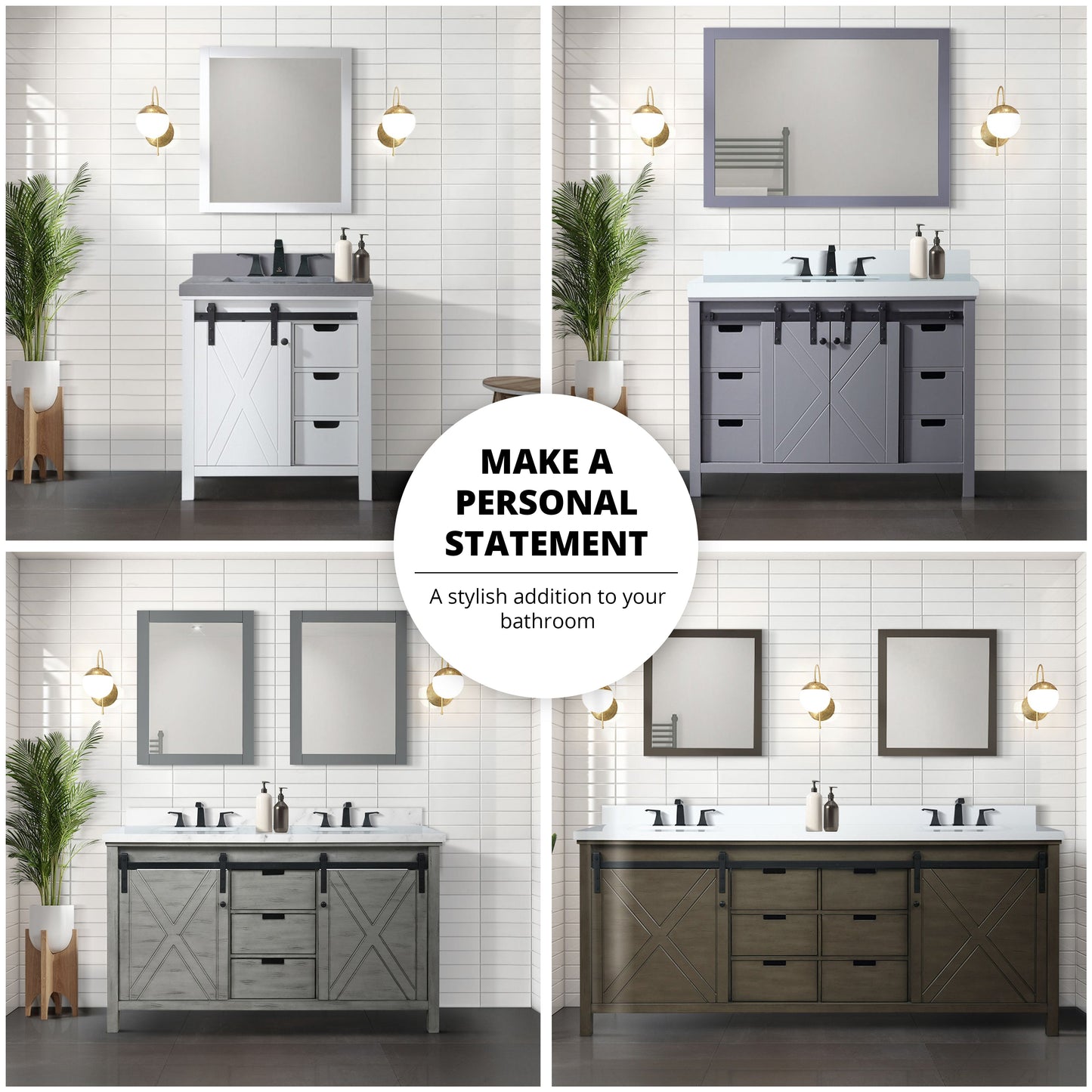 Marsyas 30 in. Freestanding Bathroom Vanity with White Quartz top, White Square Sink