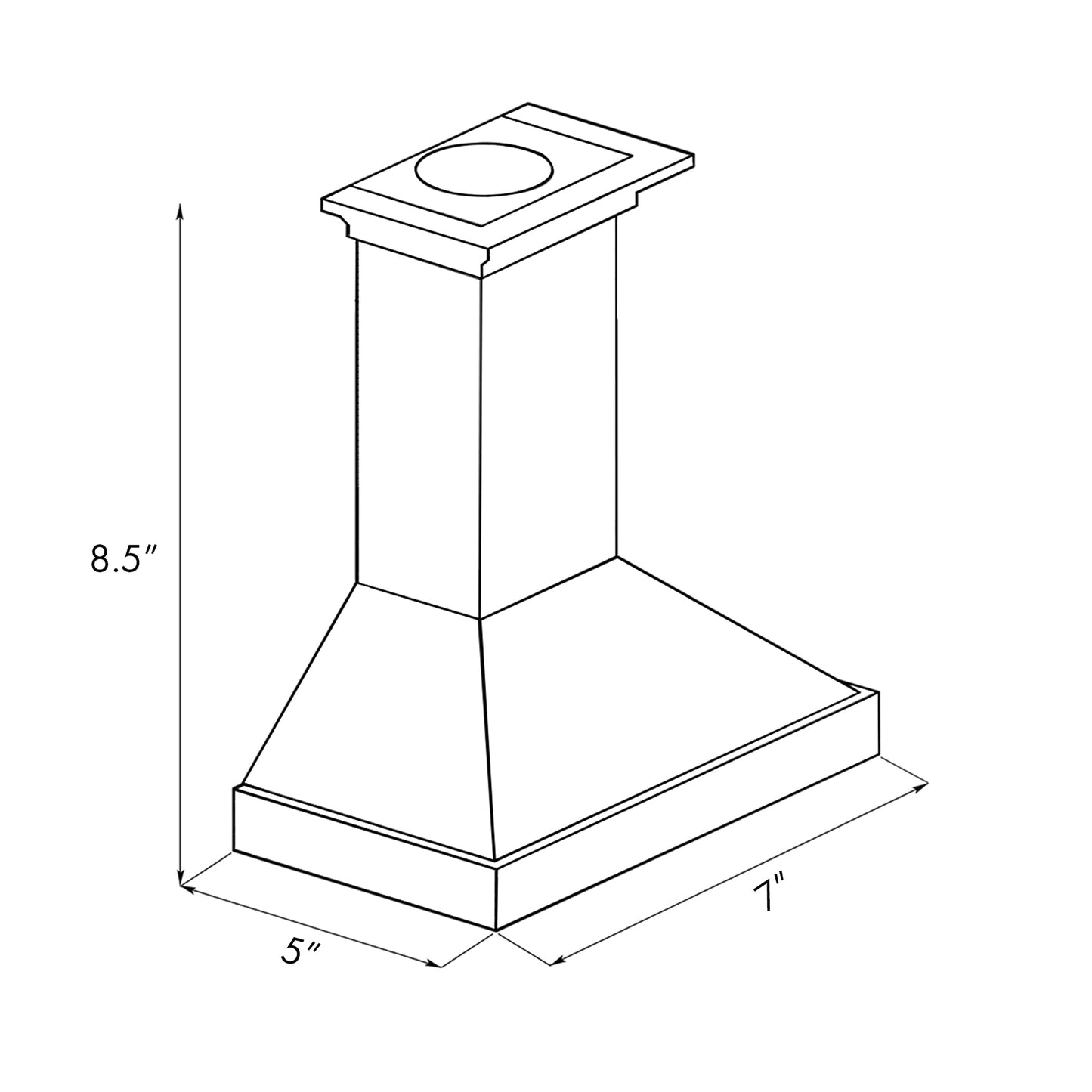 Mini Wood Range Hood - Gray (WMH-G)
