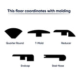 Luxury Vinyl Plank Glue Down Flooring, Sun Valley, 7-1/4" x 48" x 2.5mm, 12 mil Wear Layer - Uptown Collections (36.24SQ FT/ CTN)