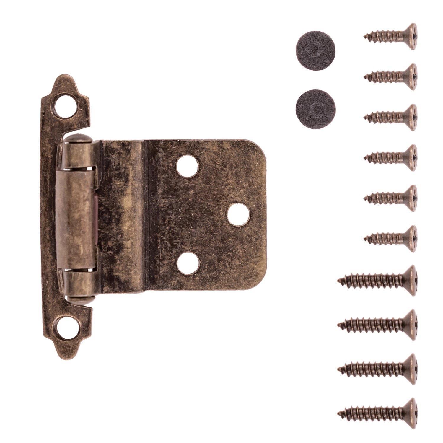 Hinge 3/8 Inch Inset Surface Face Frame Self-Close (2 Hinges/Per Pack) - Hickory Hardware