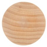 Wood Knob 2 Inch Diameter (2 Pack) - Natural Woodcraft Collection