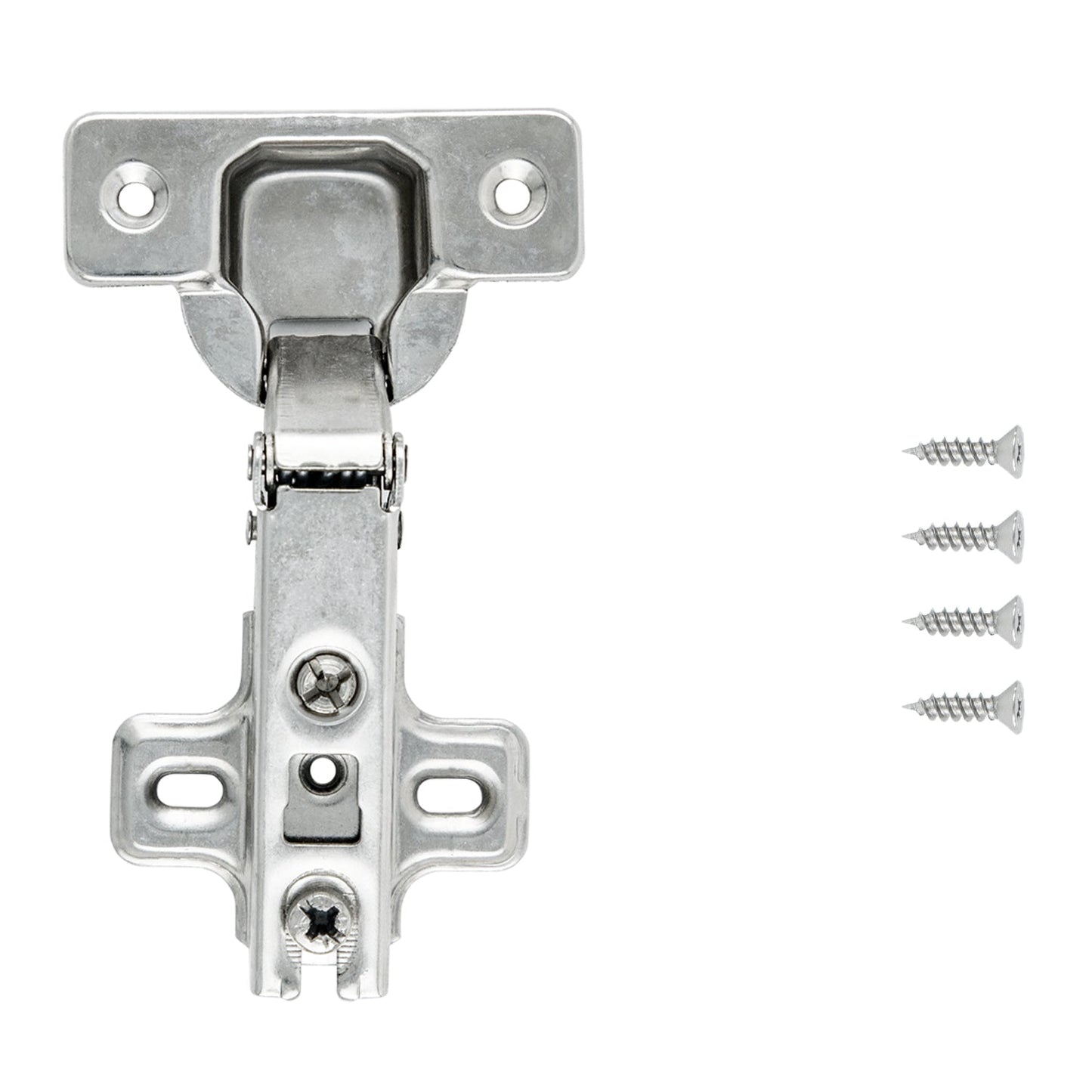 Hinge Concealed Full Overlay Frameless Self-Close in Polished Nickel - Hickory Hardware
