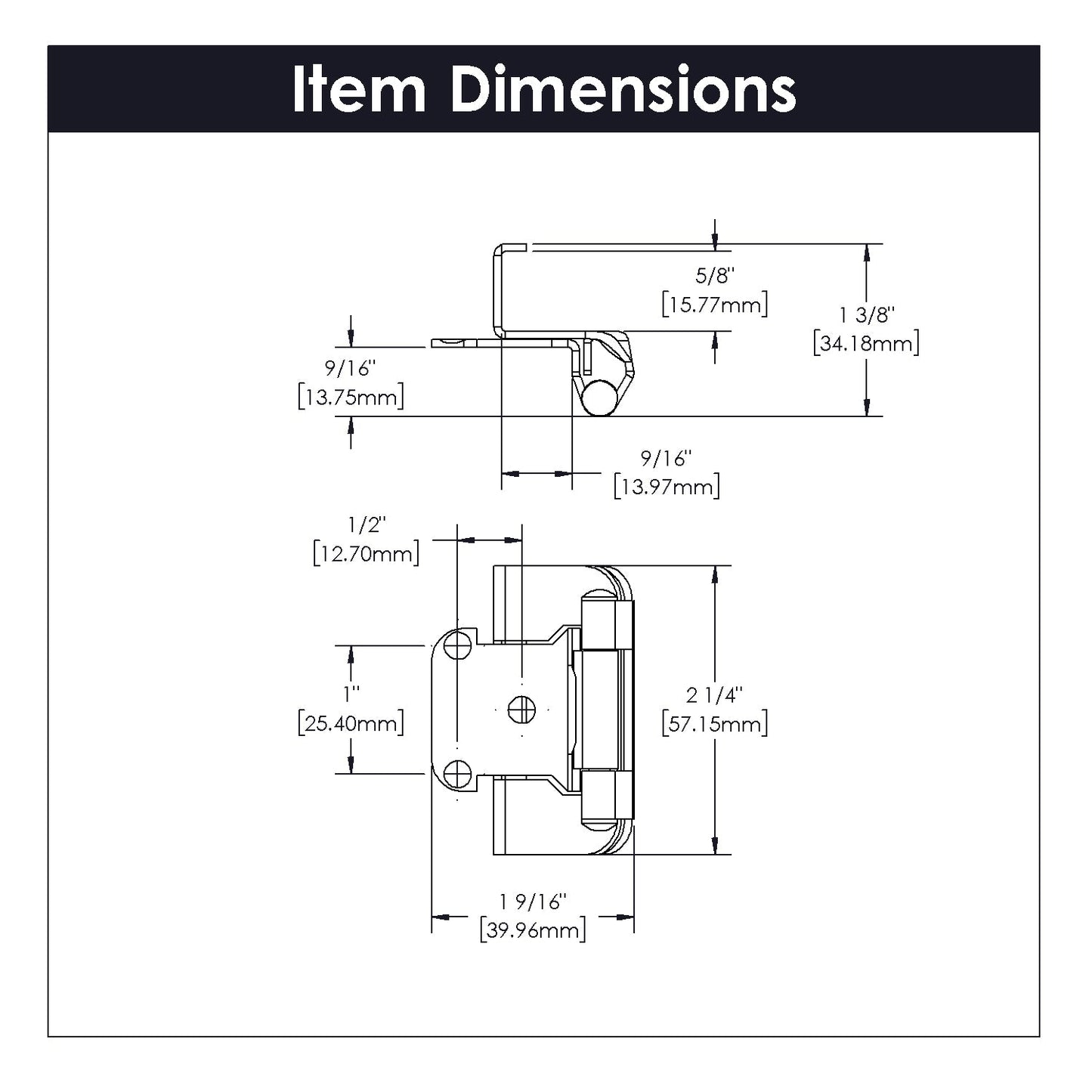 Hickory Hardware - Self-Closing Semi-Concealed Collection -