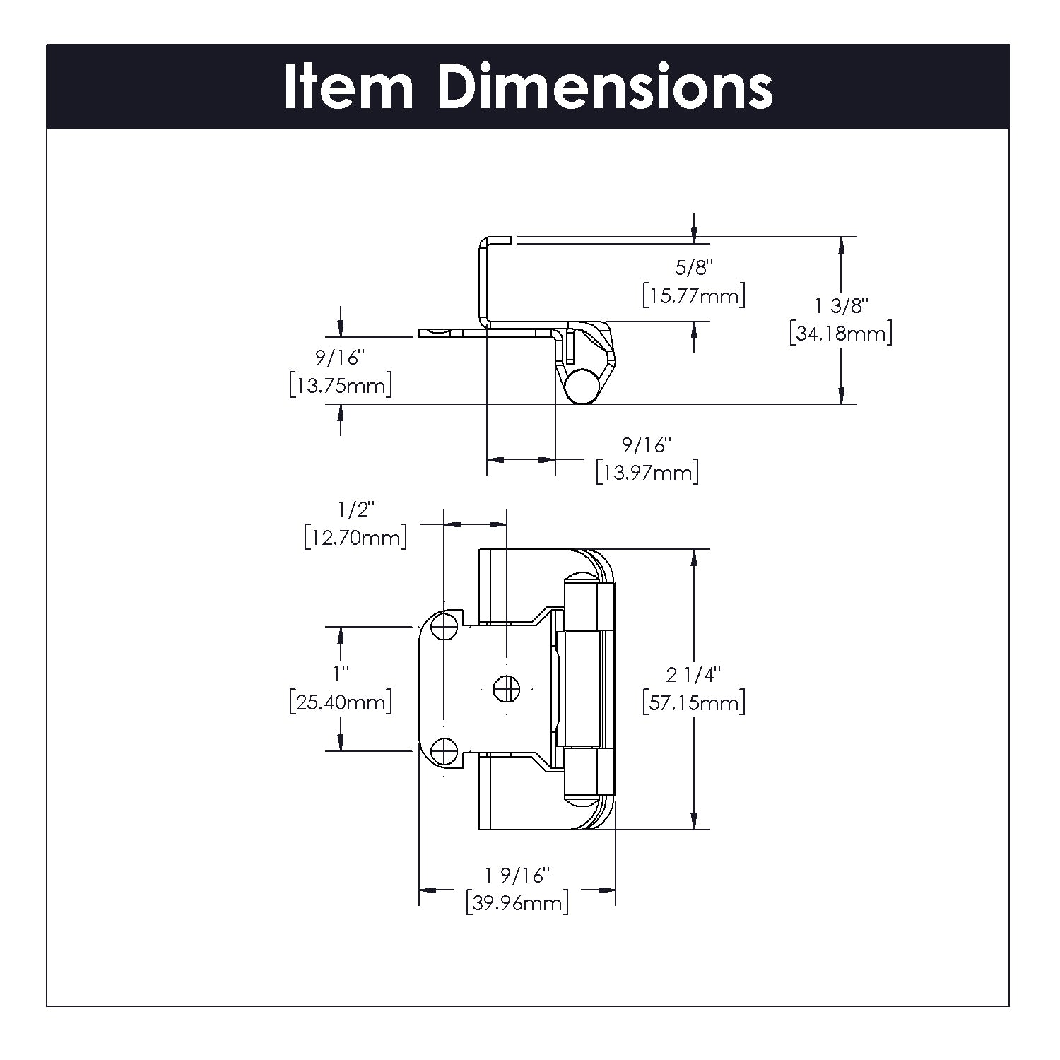 Hickory Hardware - Self-Closing Semi-Concealed Collection -