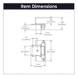 Hickory Hardware - Self-Closing Semi-Concealed Collection -