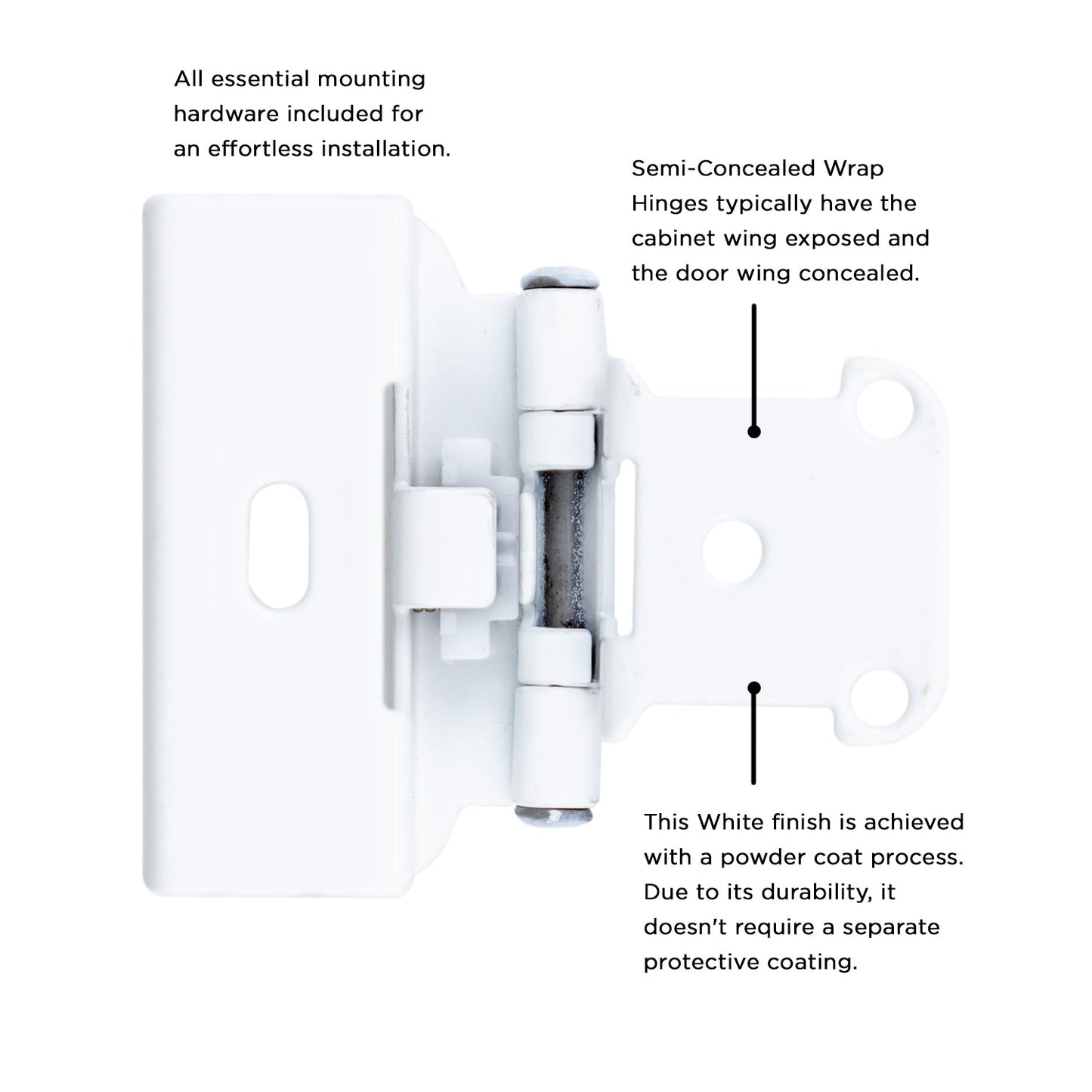 Hickory Hardware - Self-Closing Semi-Concealed Collection -