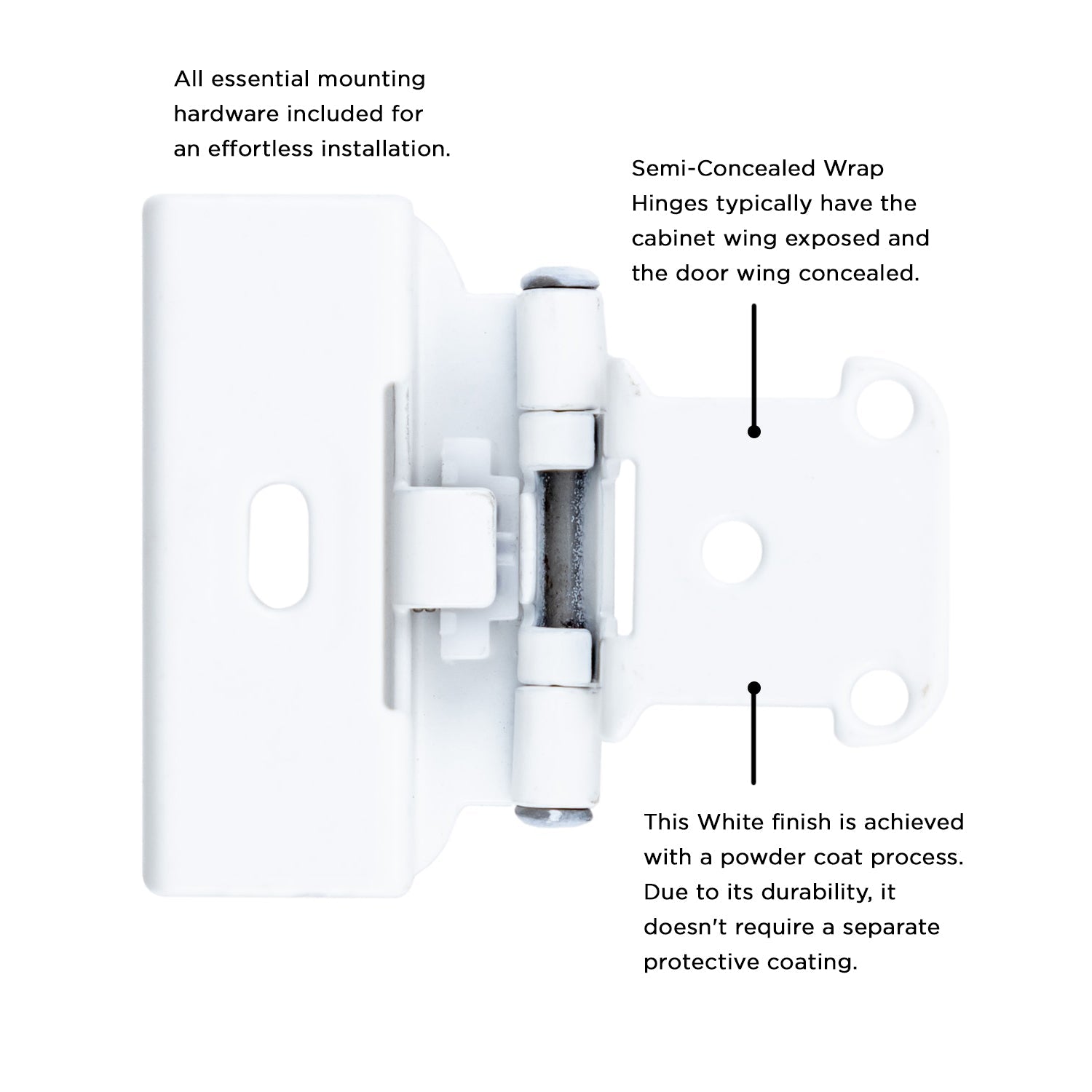 Hickory Hardware - Self-Closing Semi-Concealed Collection -