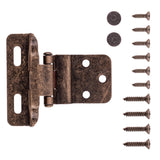 Self Closing Hinge Semi-Concealed 3/8 Inch Inset 1/4 Inch Overlay Face Frame Part Wrap Self-Close (2 Hinges/Per Pack) - Hickory Hardware