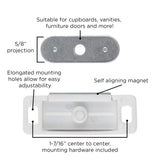 Strong Magnetic Door Catch 1-7/16 Inch Center to Center - Hickory Hardware