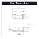 Magnetic Catch 1-1/2 Inch Center to Center in Statuary Bronze - Hickory Hardware