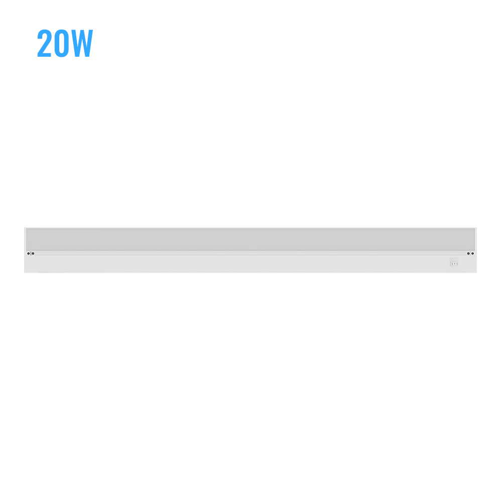 Under Cabinet LED Lighting, Dimmable, CRI90, White Finished, Direct Plug-in, Linkable, Color Changeable (3000K/4000K/5000K) Under Counter Lights for Kitchen, Desk, Workspace