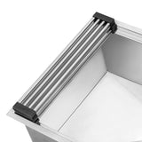 Steel and Silicone Foldable Drying Rack for Workstation Sinks Dish Mat Trivet