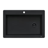 33 x 22 inch Drop-in Topmount Granite Composite Single Bowl Kitchen Sink