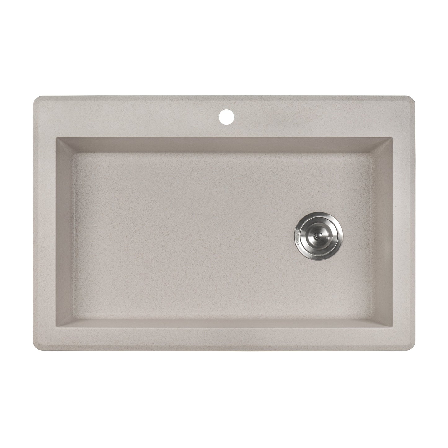 33 x 22 inch Drop-in Topmount Granite Composite Single Bowl Kitchen Sink