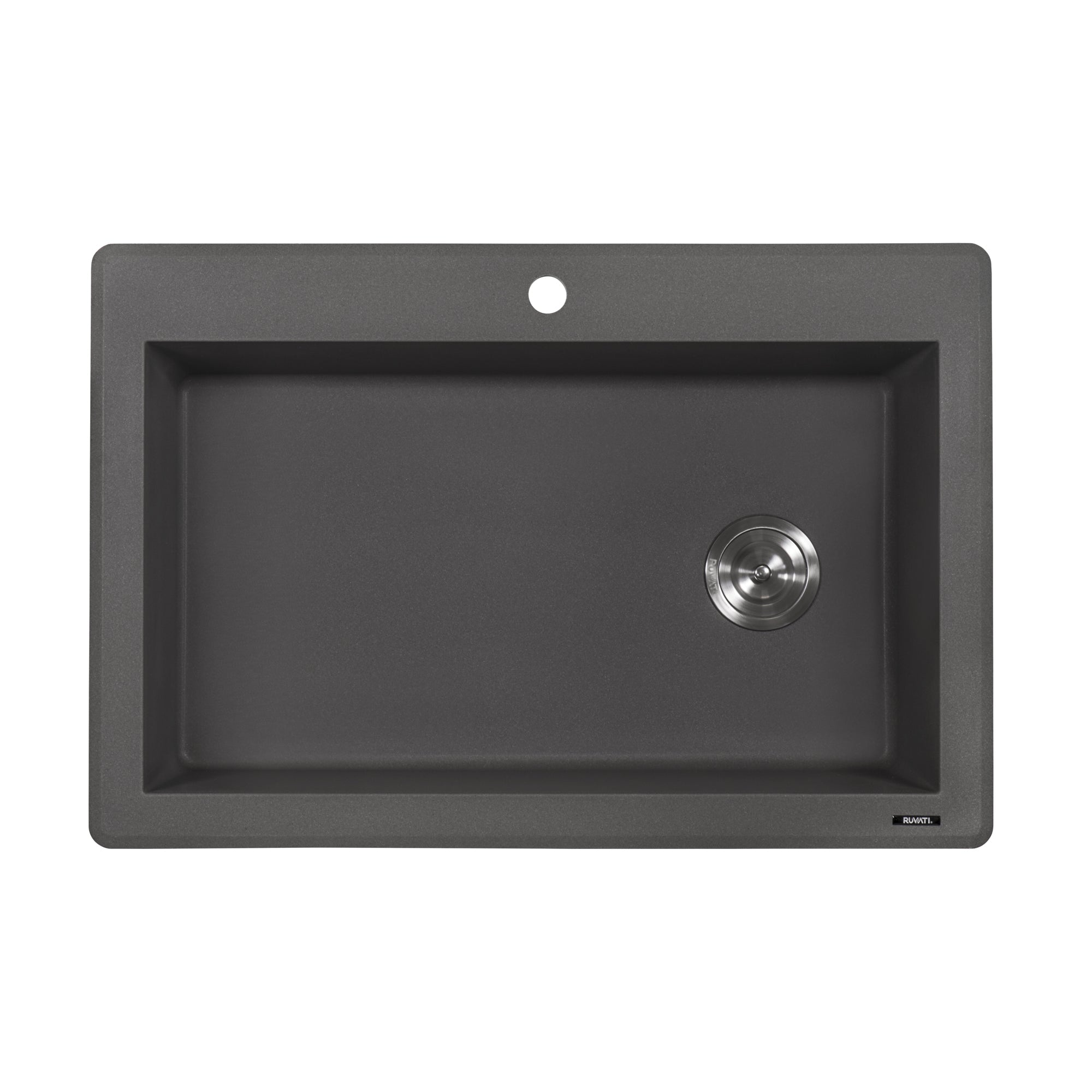 33 x 22 inch Drop-in Topmount Granite Composite Single Bowl Kitchen Sink