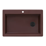 33 x 22 inch Drop-in Topmount Granite Composite Single Bowl Kitchen Sink
