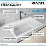 33 x 22 inch Drop-in Topmount Granite Composite Single Bowl Kitchen Sink