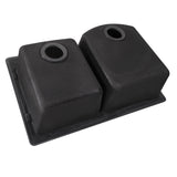 33 x 22 inch Dual-Mount Granite Composite Double Bowl Kitchen Sink