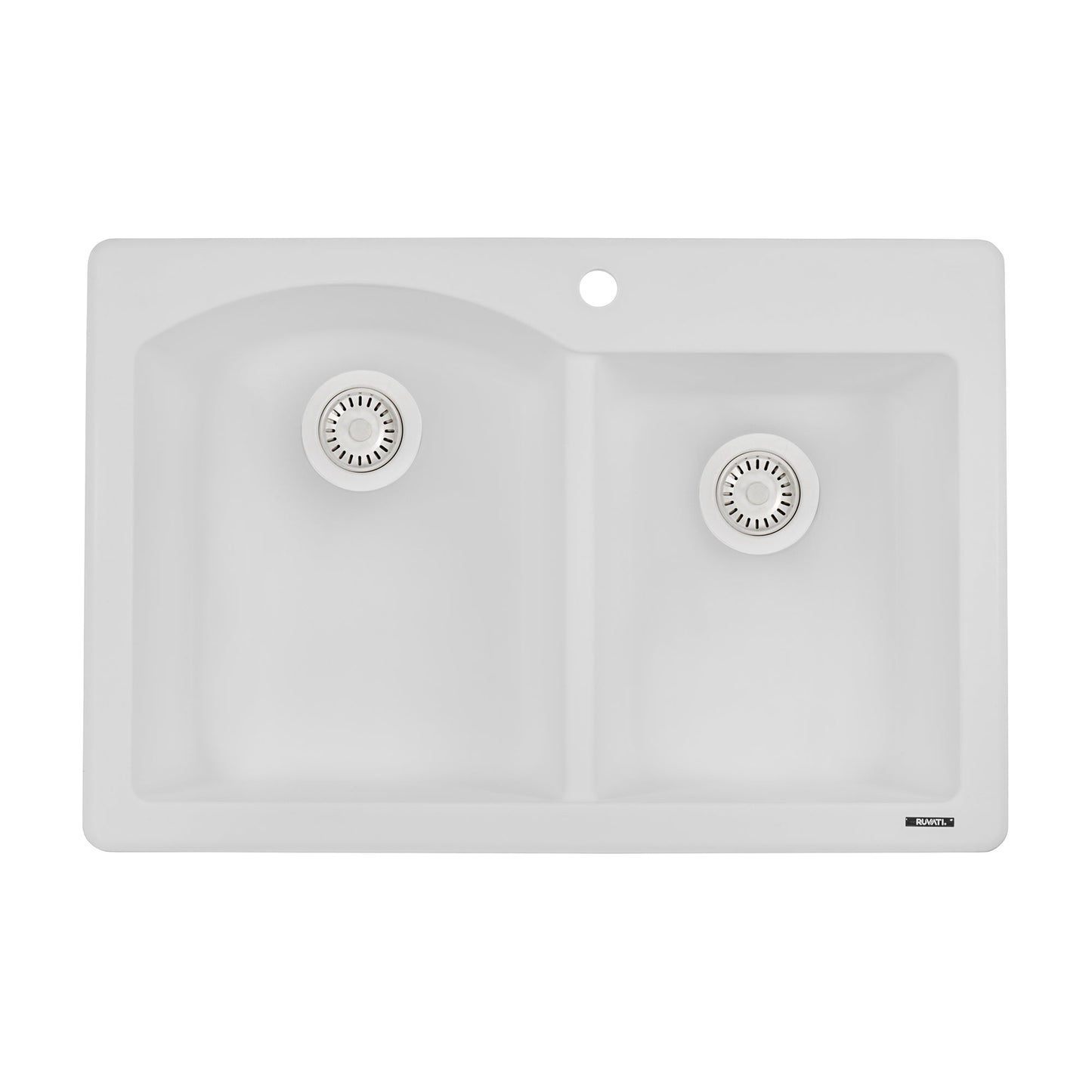 33 x 22 inch Dual-Mount Granite Composite Double Bowl Kitchen Sink