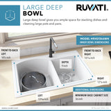 33 x 22 inch Dual-Mount Granite Composite Double Bowl Kitchen Sink