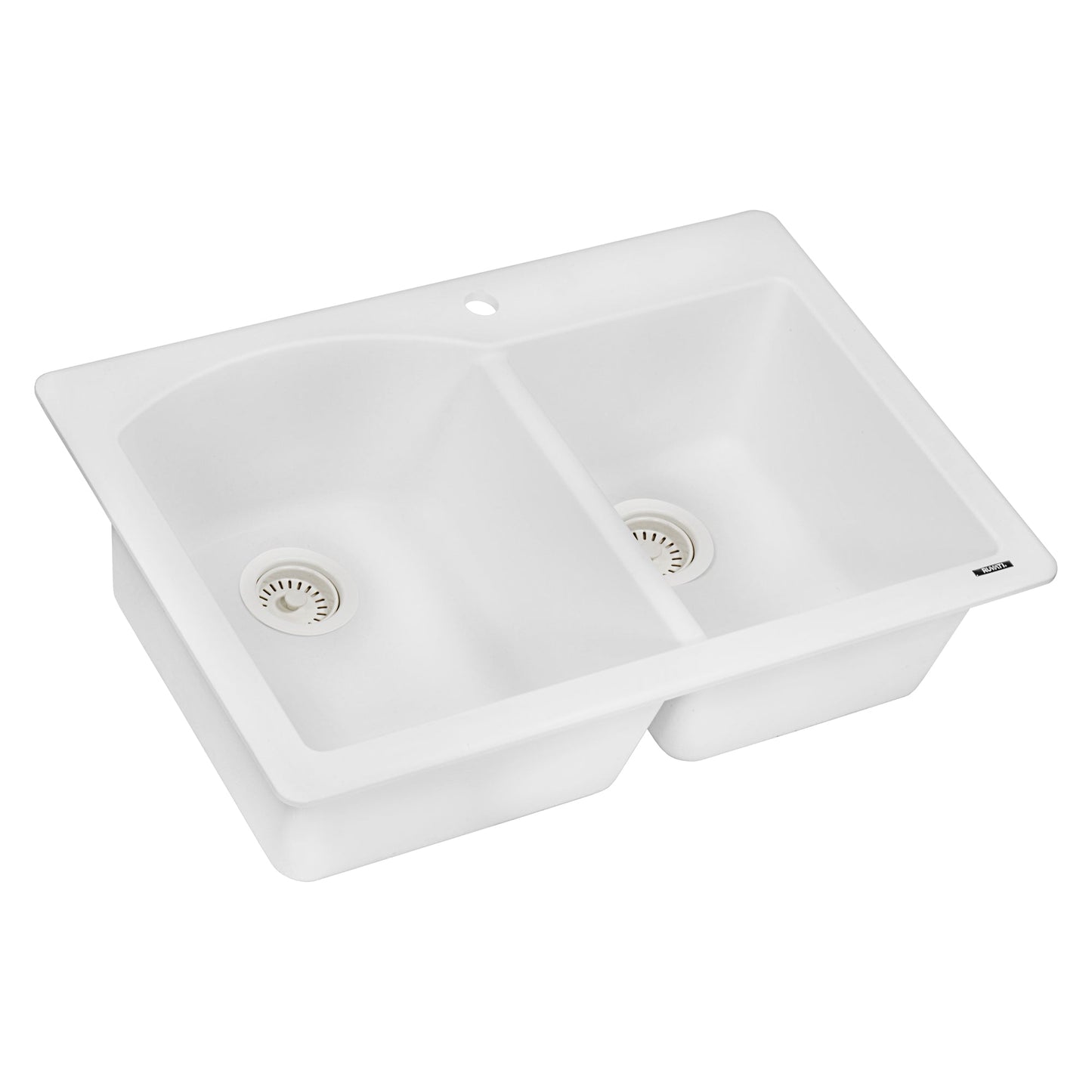 33 x 22 inch Dual-Mount Granite Composite Double Bowl Kitchen Sink