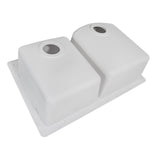 33 x 22 inch Dual-Mount Granite Composite Double Bowl Kitchen Sink