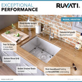 Undermount 16 Gauge Zero Radius Kitchen Sink Stainless Steel Single Bowl