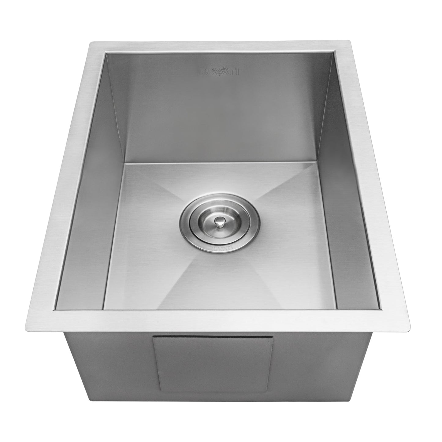 Undermount 16 Gauge Zero Radius Bar Prep Kitchen Sink Stainless Steel Single Bowl