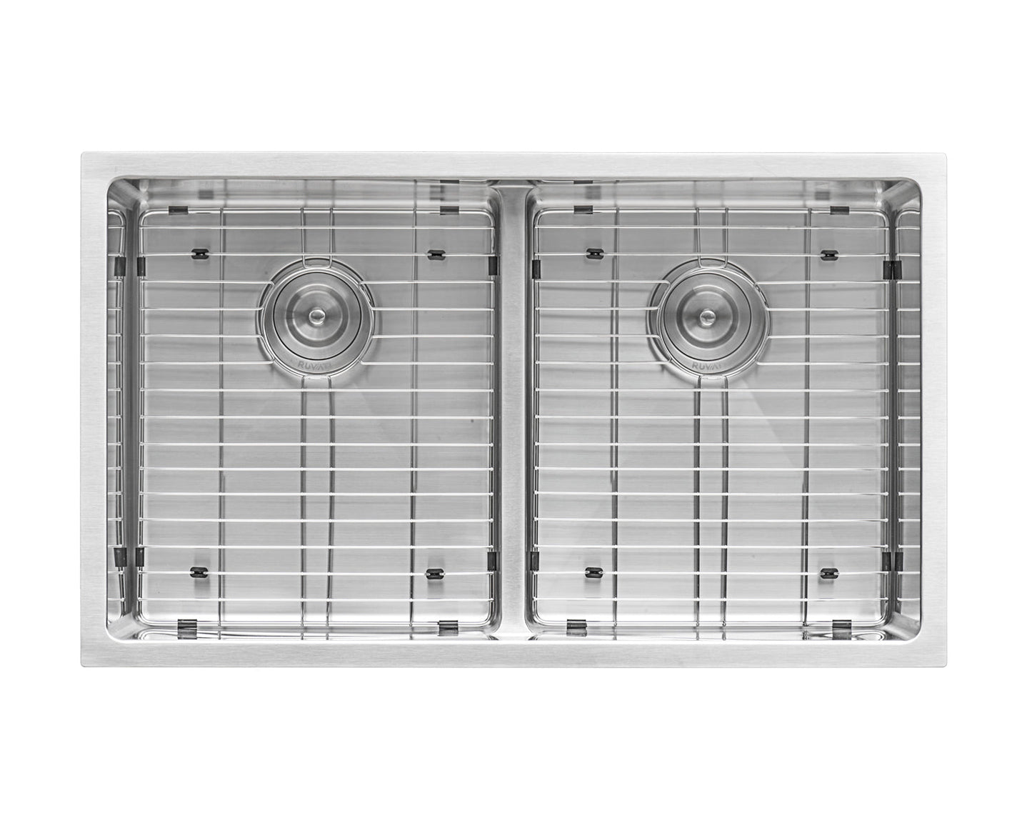 Low-Divide Undermount Tight Radius 50/50 Double Bowl 16 Gauge Stainless Steel Kitchen Sink