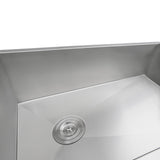 Slope Bottom Offset Drain Undermount Kitchen Sink Single Bowl Stainless Steel