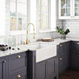 30 x 20 inch Fireclay Reversible Farmhouse Apron-Front Kitchen Sink Single Bowl