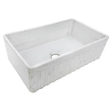 33 x 20 inch Fireclay Reversible Farmhouse Apron-Front Kitchen Sink Single Bowl