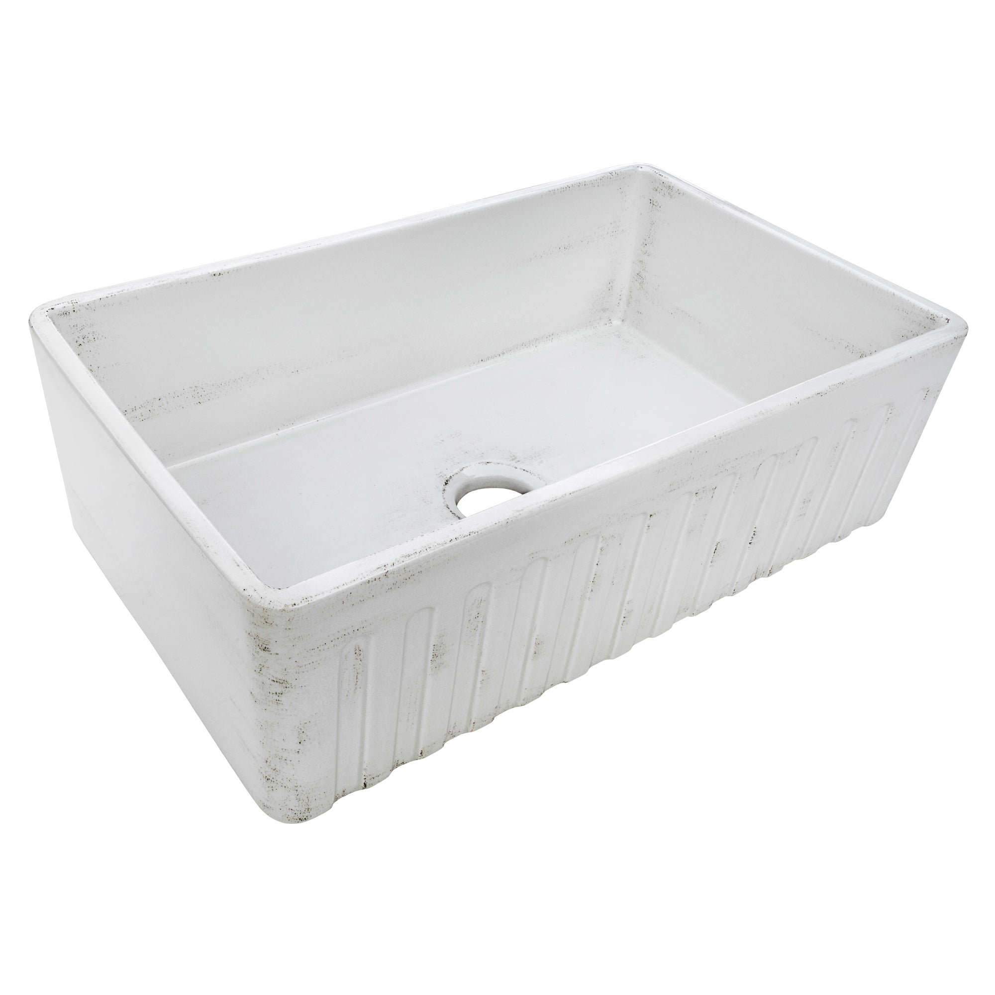 33 x 20 inch Fireclay Reversible Farmhouse Apron-Front Kitchen Sink Single Bowl