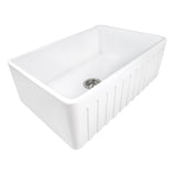 33 x 20 inch Fireclay Reversible Farmhouse Apron-Front Kitchen Sink Single Bowl