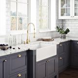 33 x 20 inch Fireclay Reversible Farmhouse Apron-Front Kitchen Sink Single Bowl