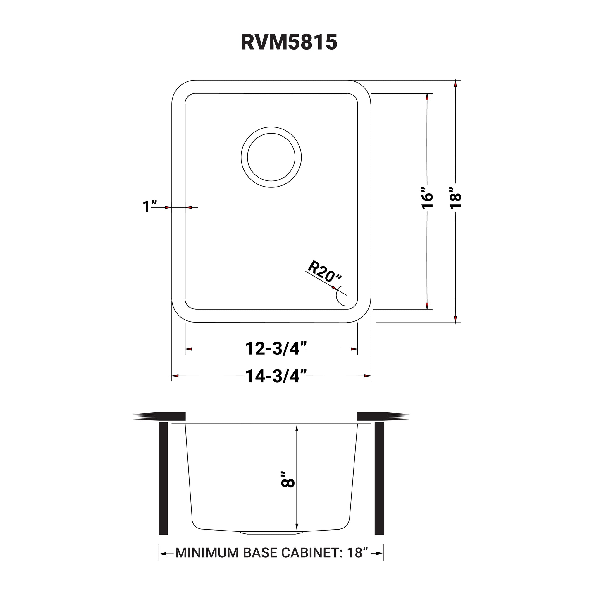 Undermount Bar Prep Kitchen Sink 16 Gauge Stainless Steel Single Bowl