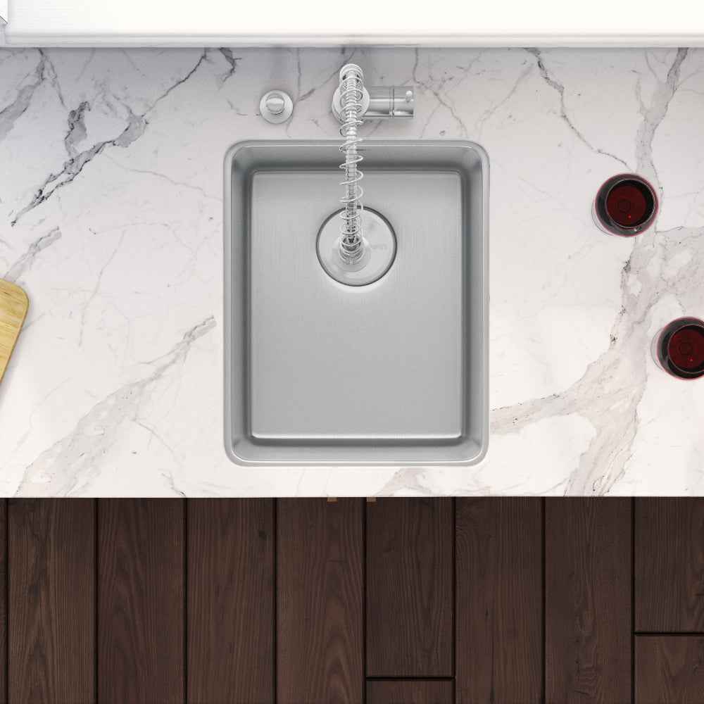 Undermount Bar Prep Kitchen Sink 16 Gauge Stainless Steel Single Bowl