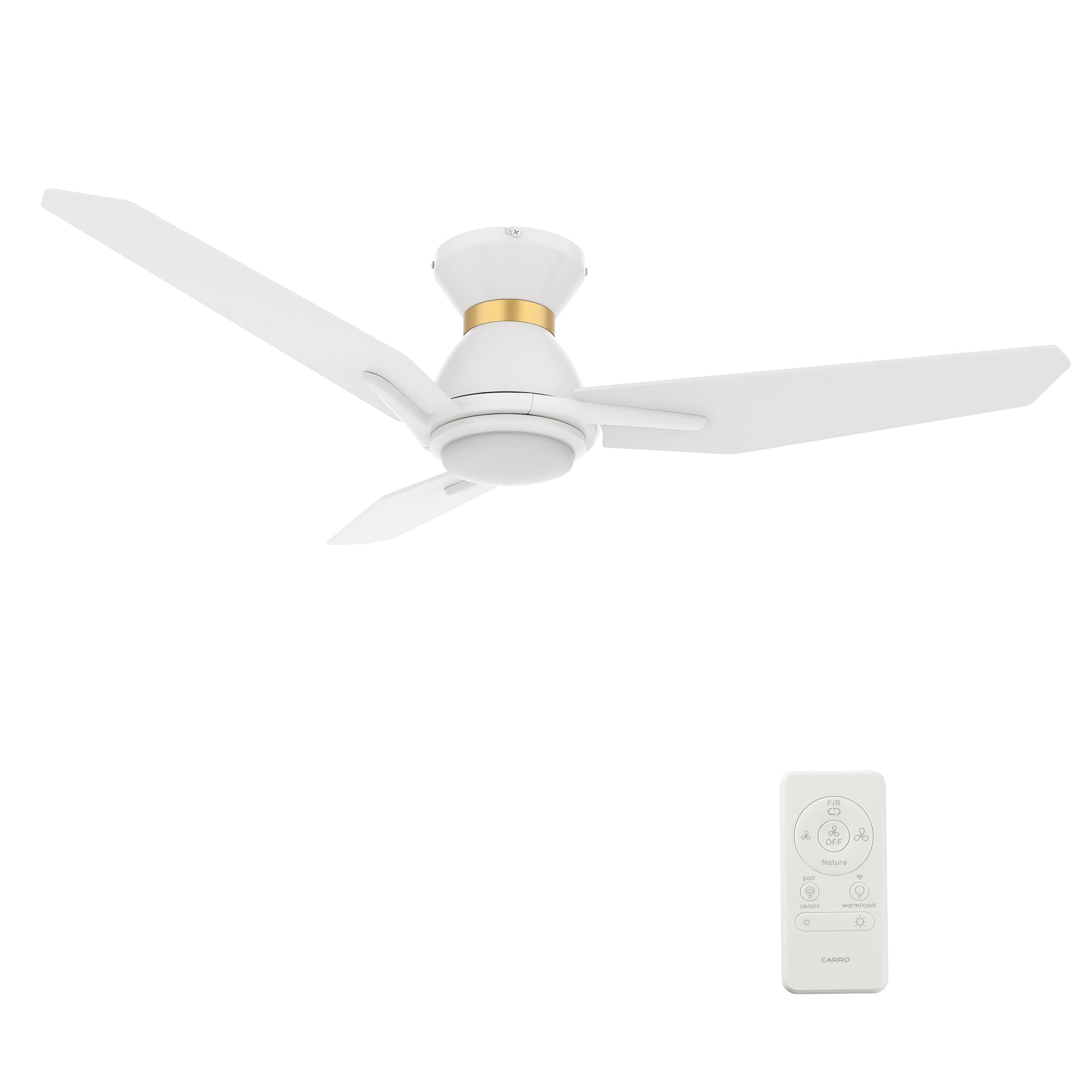 CALEN 44 In 3 Blade Smart Ceiling Fan With Integrated LED Lights With Google Home