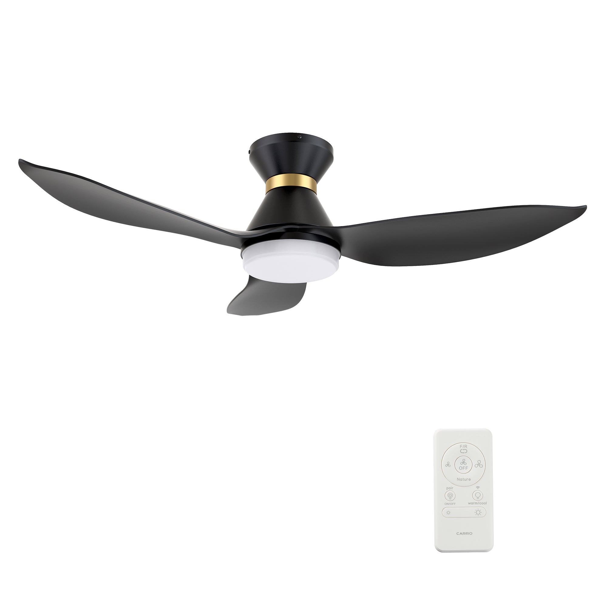 RYATT 45 In 3 Blade Smart Ceiling Fan With Integrated LED Lights With Google Home