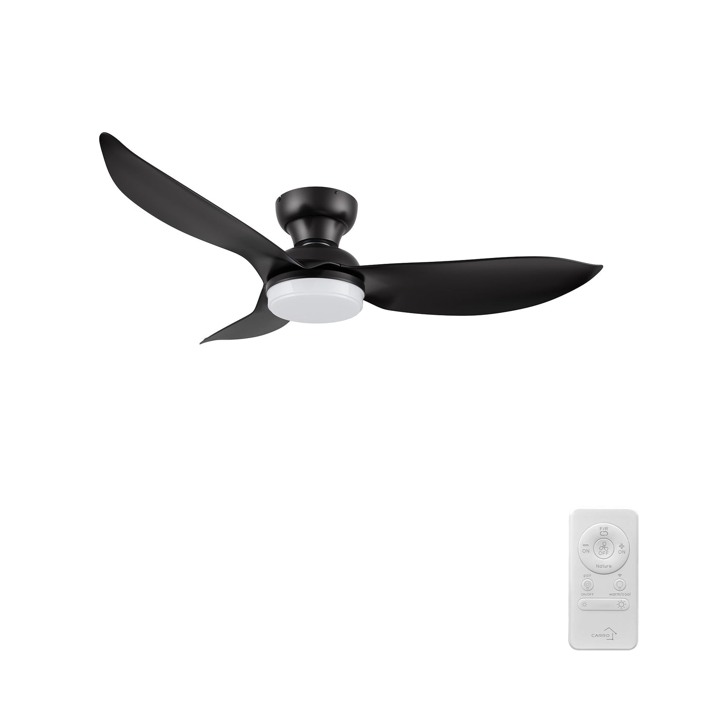 UPTON 45 In 3 Blade Smart Ceiling Fan With Integrated LED Lights With Google Home