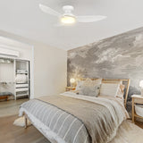 UPTON 45 In 3 Blade Smart Ceiling Fan With Integrated LED Lights With Google Home