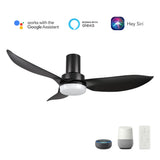 RYNA 45 In 3 Blade Smart Ceiling Fan With Integrated LED Lights With Google Home