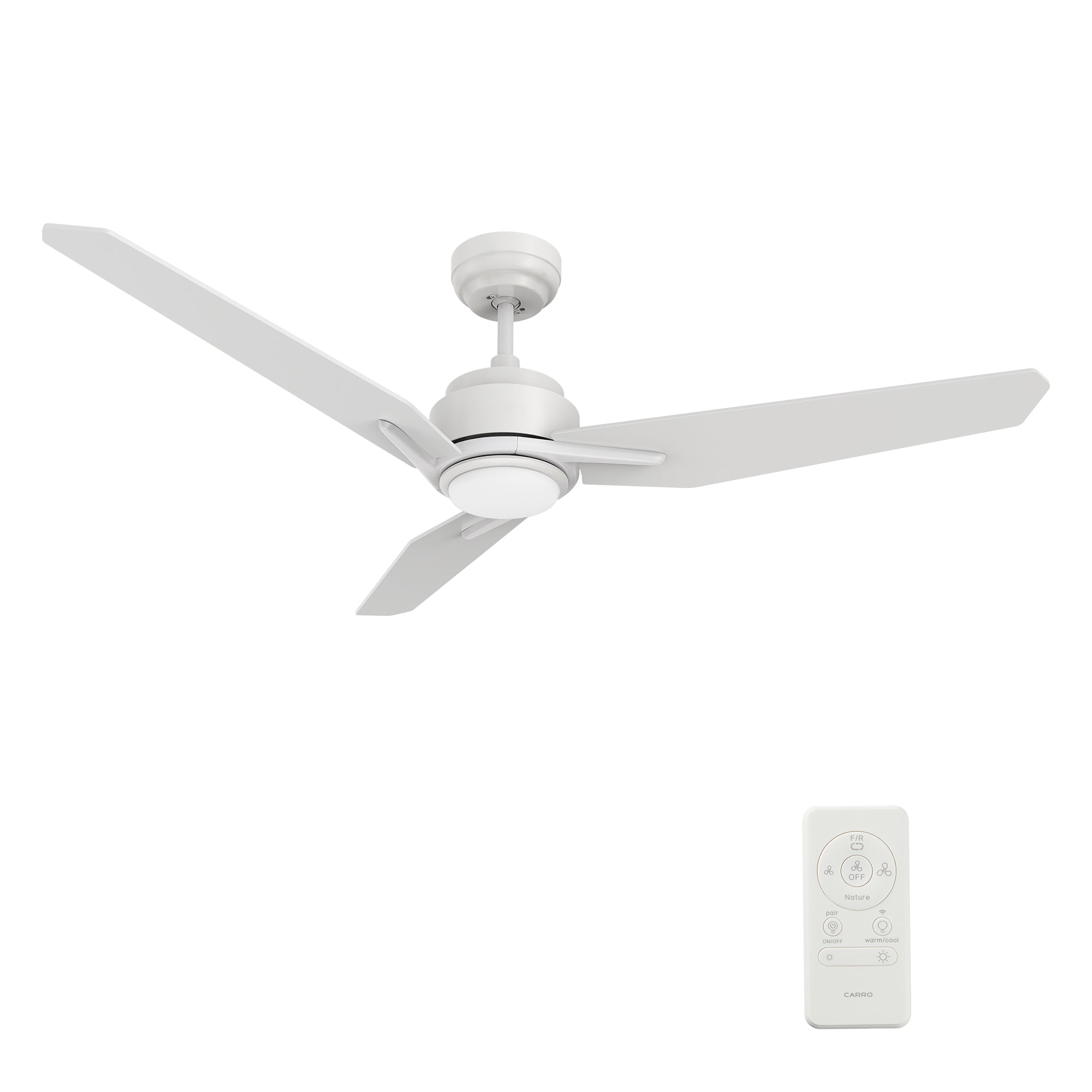 CALEN 48 In 3 Blade Smart Ceiling Fan With Integrated LED Lights With Google Home