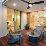 SPEZIA 48 In 3 Blade Smart Ceiling Fan With Integrated LED Lights With Google Home