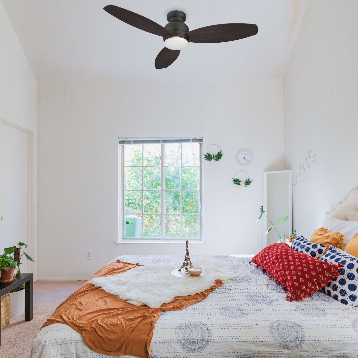 TRENTO 48 In 3 Blade Smart Ceiling Fan With Integrated LED Lights With Google Home