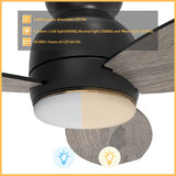TRENTO 48 In 3 Blade Smart Ceiling Fan With Integrated LED Lights With Google Home