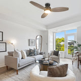 TRENTO 48 In 3 Blade Smart Ceiling Fan With Integrated LED Lights With Google Home