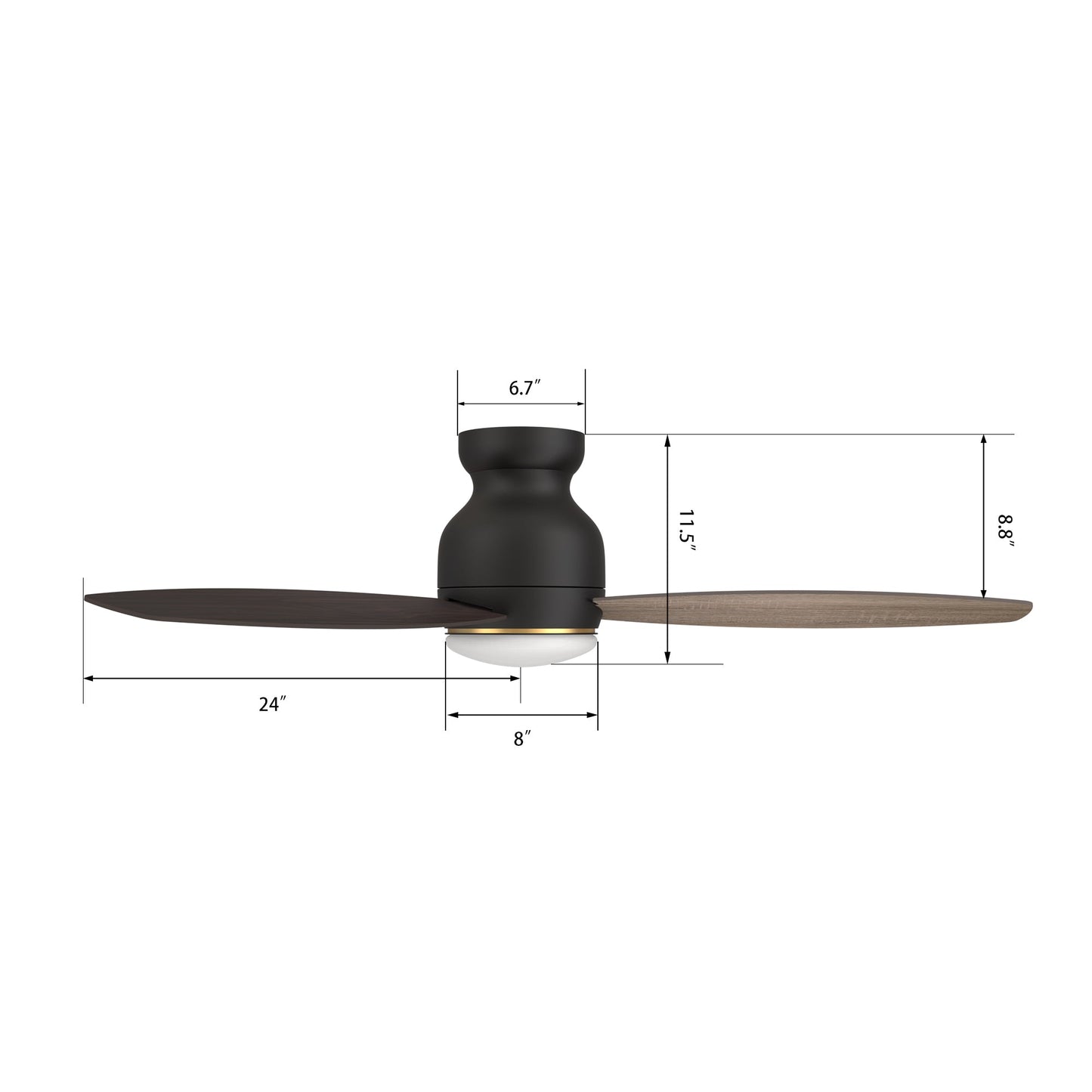 TRENTO 48 In 3 Blade Smart Ceiling Fan With Integrated LED Lights With Google Home